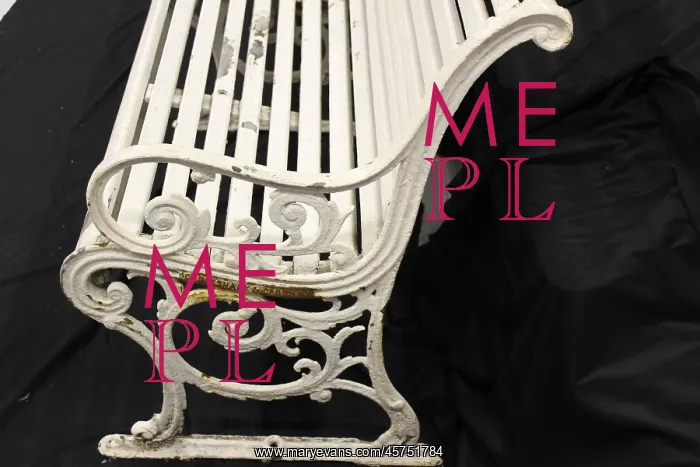 : RMS Olympic - cast iron deck bench : RMS Olympic - cast iron deck bench