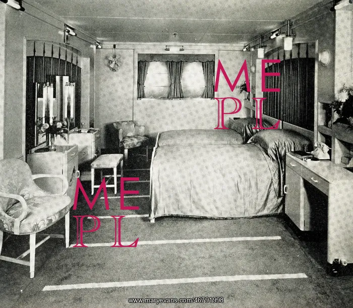 : RMS Queen Elizabeth, Stateroom : RMS Queen Elizabeth, Stateroom