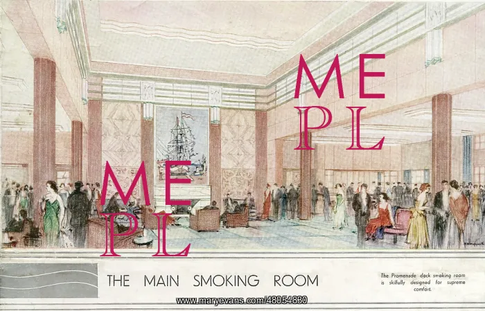 : RMS Queen Mary - The Main Smoking Room : RMS Queen Mary - The Main Smoking Room