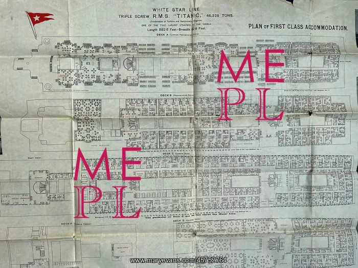 : RMS Titanic, First class Carolime Bonnell, plan : RMS Titanic, First class Carolime Bonnell, plan