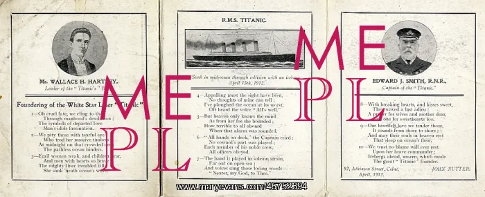 : RMS Titanic - John Nutter's souvenir verses : RMS Titanic - John Nutter's souvenir verses