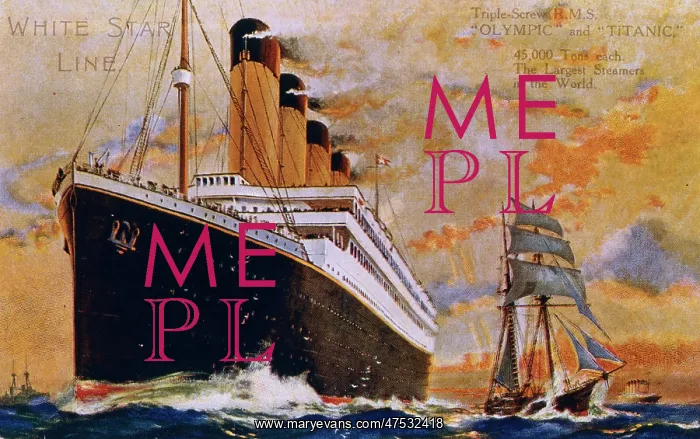 : RMS Titanic and Olympic postcard : RMS Titanic and Olympic postcard