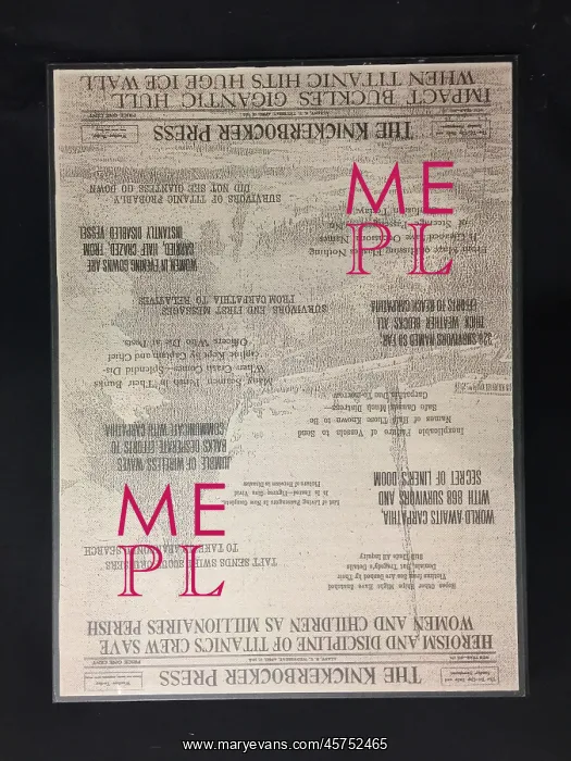 : RMS Titanic - page from The Knickerbocker Press : RMS Titanic - page from The Knickerbocker Press