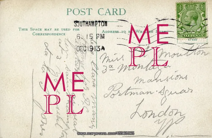 : RMS Titanic - postcard from Thomas Jones, survivor : RMS Titanic - postcard from Thomas Jones, survivor
