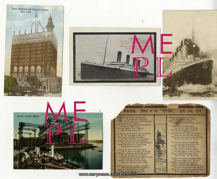 : RMS Titanic - five postcards : RMS Titanic - five postcards