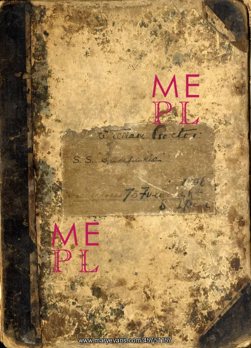 : RMS Titanic - recipe book owned by William Proctor