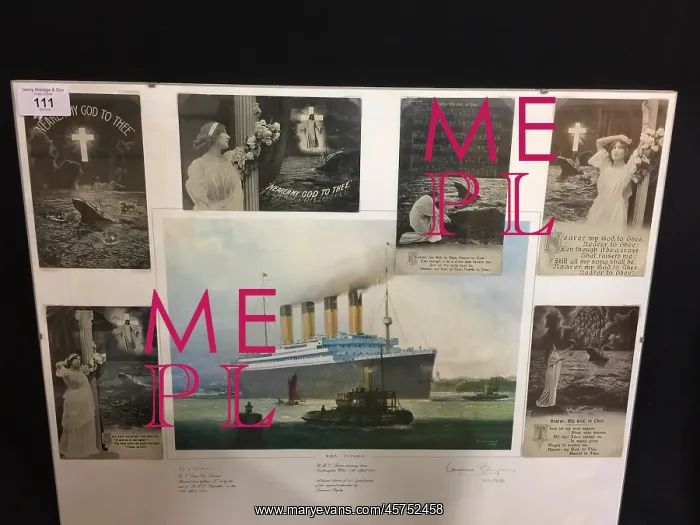  : RMS Titanic - signed print and postcards