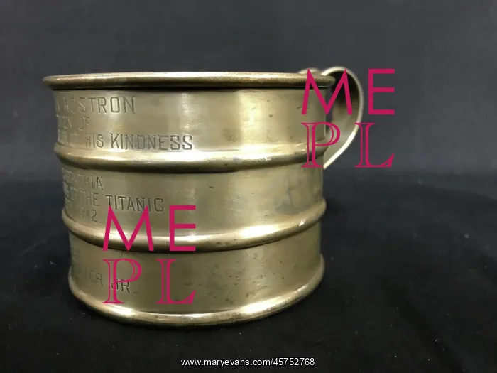 : RMS Titanic - silver mug, Captain Rostron : RMS Titanic - silver mug, Captain Rostron