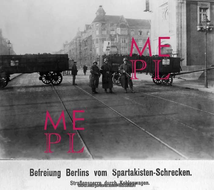 : Road blockade of government troops during the : Road blockade of government troops during the