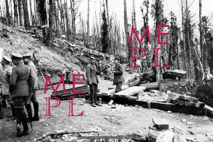 : Road construction works at the Western Front, 1915 : Road construction works at the Western Front, 1915