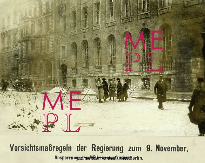 : Roadblock in the Berlin Wilhelmstrasse, 1919 : Roadblock in the Berlin Wilhelmstrasse, 1919