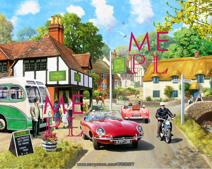 : Roadside Refreshments, E Type Jaguar, MGA : Roadside Refreshments, E Type Jaguar, MGA