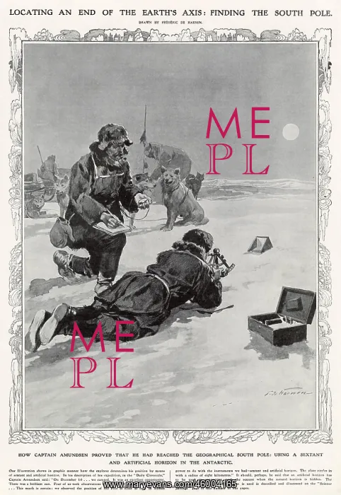 : Roald Amundsen calculating his position, South Pole 1911 : Roald Amundsen calculating his position, South Pole 1911