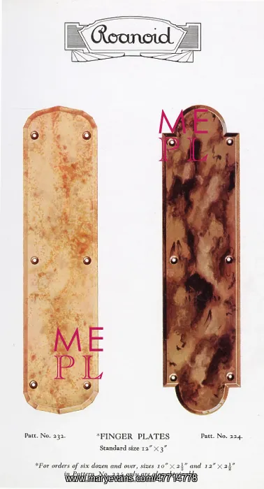 : Roanoid bakelite finger plates : Roanoid bakelite finger plates
