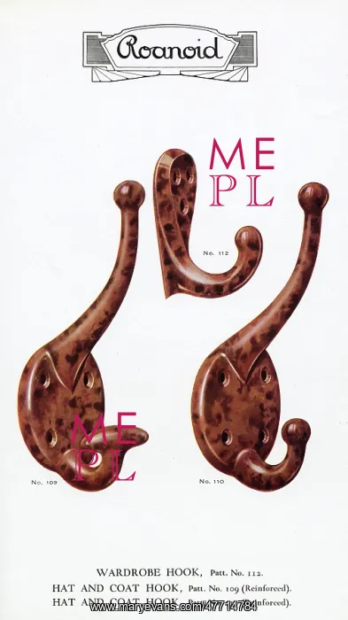 : Roanoid bakelite wardrobe hooks : Roanoid bakelite wardrobe hooks