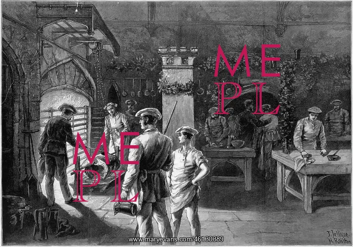 : Roasting the baron of beef, Windsor Castle 1887 : Roasting the baron of beef, Windsor Castle 1887