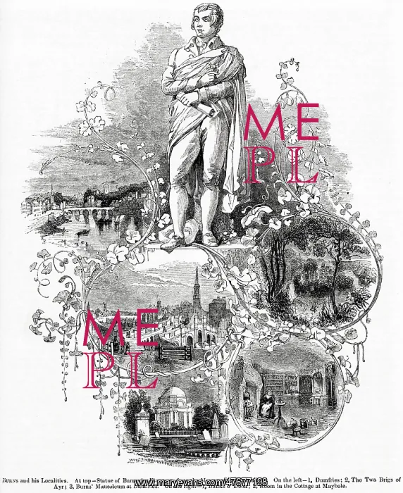 : Robert Burns, Scottish poet, statue and scenes : Robert Burns, Scottish poet, statue and scenes