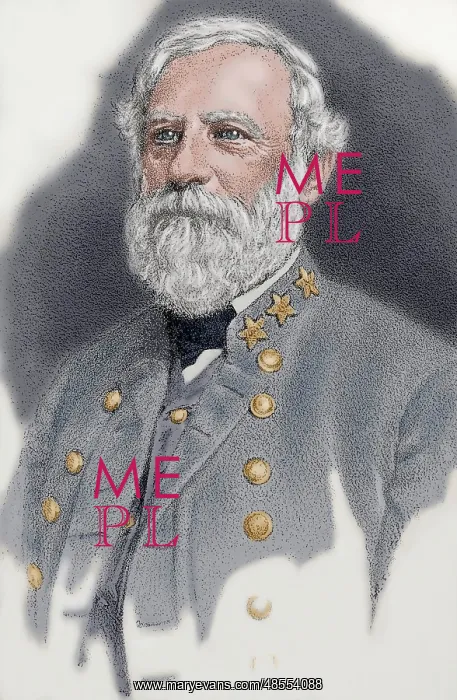 : Robert E. Lee (1807-1870). Colored engraving : Robert E. Lee (1807-1870). Colored engraving