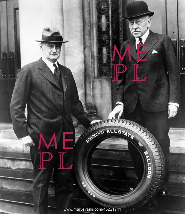 : Robert E. Wood (left), Julius Rosenwald ? : Robert E. Wood (left), Julius Rosenwald ?