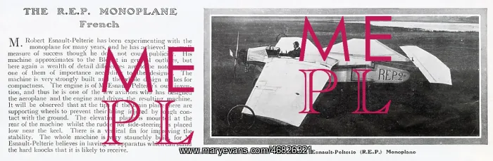 : Robert Esnault-Pelterie Monoplane : Robert Esnault-Pelterie Monoplane