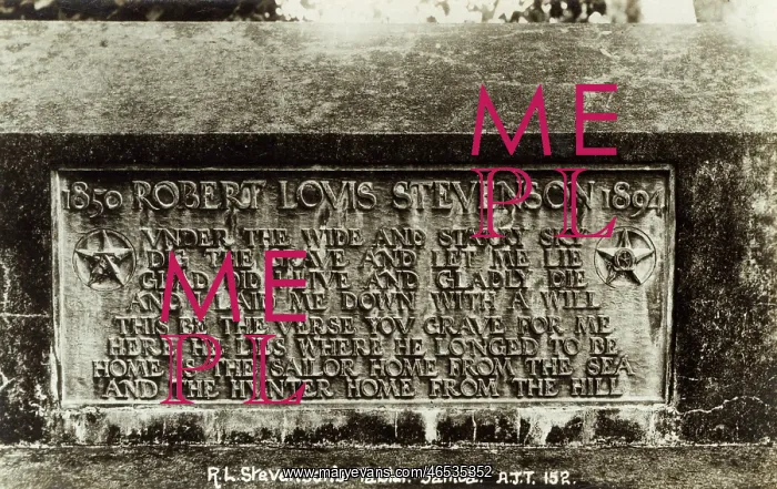 : Robert Louis Stevenson's Tablet - Samoa : Robert Louis Stevenson's Tablet - Samoa