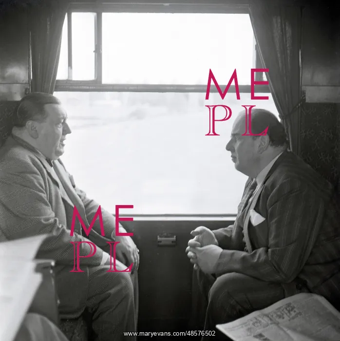  : Robert Morley and Michael North on a train