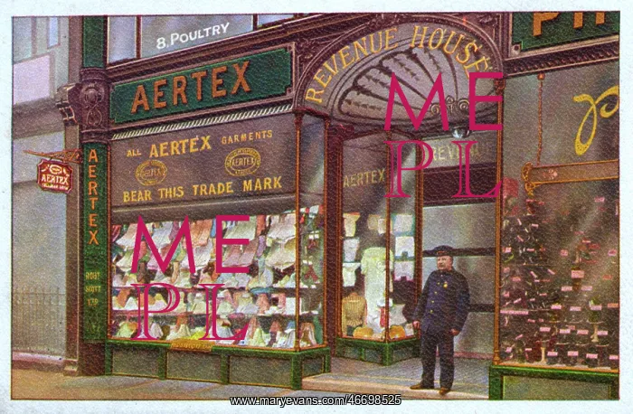 : Robert Scott Ltd. selling Aertex garments, 8 Poultry, London : Robert Scott Ltd. selling Aertex garments, 8 Poultry, London