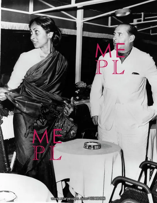 : Roberto Rossellini and Sonalis Das Gupta, in Rome : Roberto Rossellini and Sonalis Das Gupta, in Rome