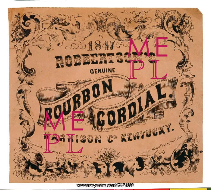 : Robertson's Genuine Bourbon Cordial, Harrison Co. Kentucky : Robertson's Genuine Bourbon Cordial, Harrison Co. Kentucky