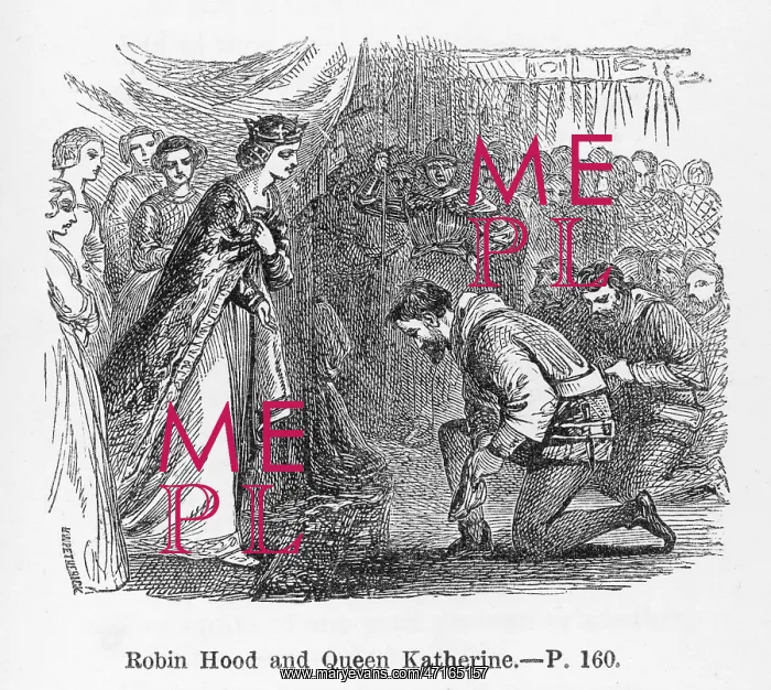 : Robin Hood pardoned by Queen Katherine : Robin Hood pardoned by Queen Katherine