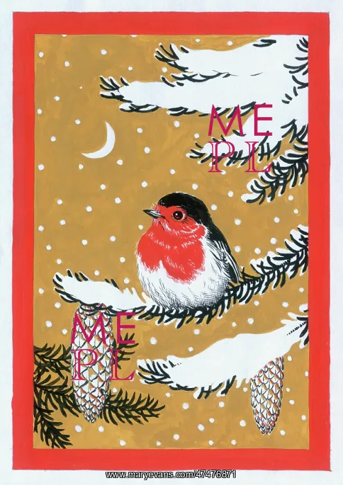  : Robin on a Snowy Branch