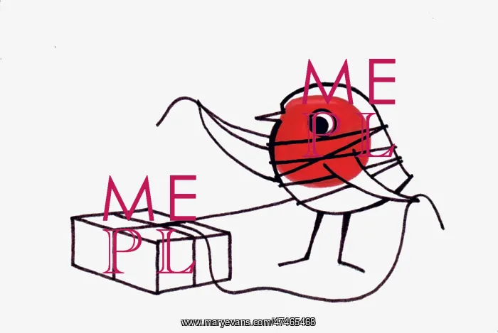: Robin Struggling with Parcel String : Robin Struggling with Parcel String