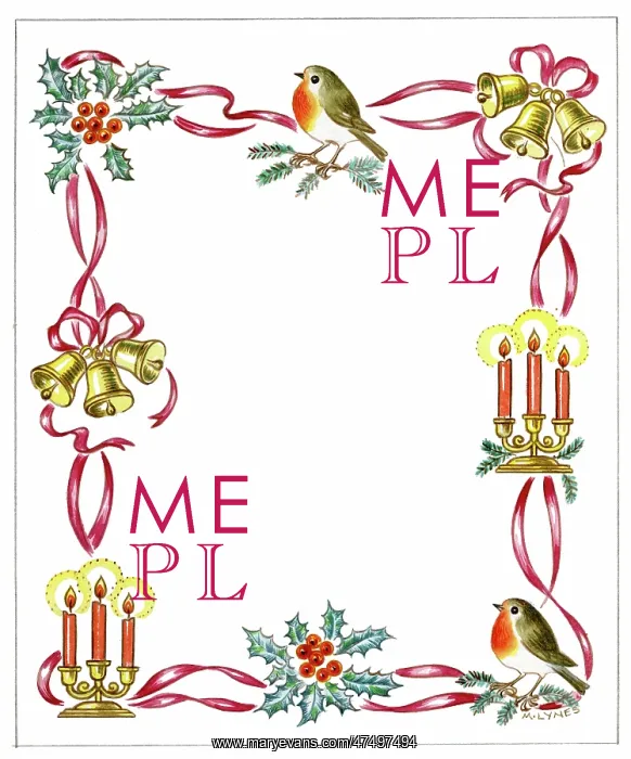 : Robins, bells, candles and holly : Robins, bells, candles and holly