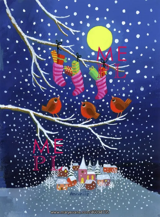  : Robins and Christmas Stockings