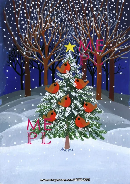  : Robins in Christmas Tree