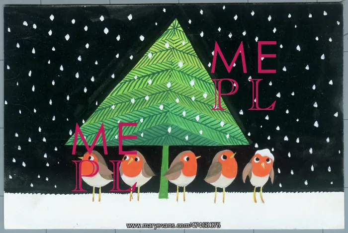 : Five Robins under a Christmas Tree : Five Robins under a Christmas Tree