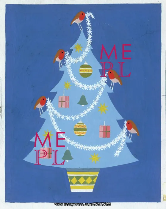 : Robins Decorating the Christmas Tree : Robins Decorating the Christmas Tree
