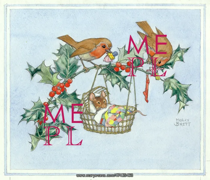 : Robins and mouse at Christmas : Robins and mouse at Christmas