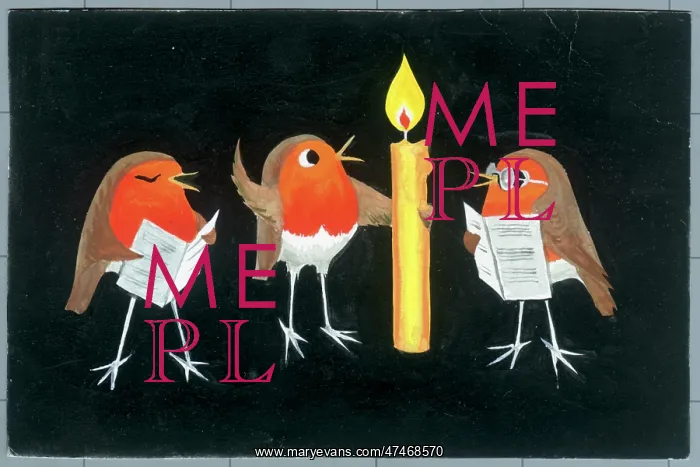  : Three Robins Singing Carols