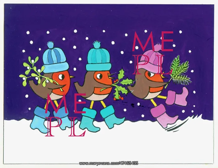  : Three Robins in Snow