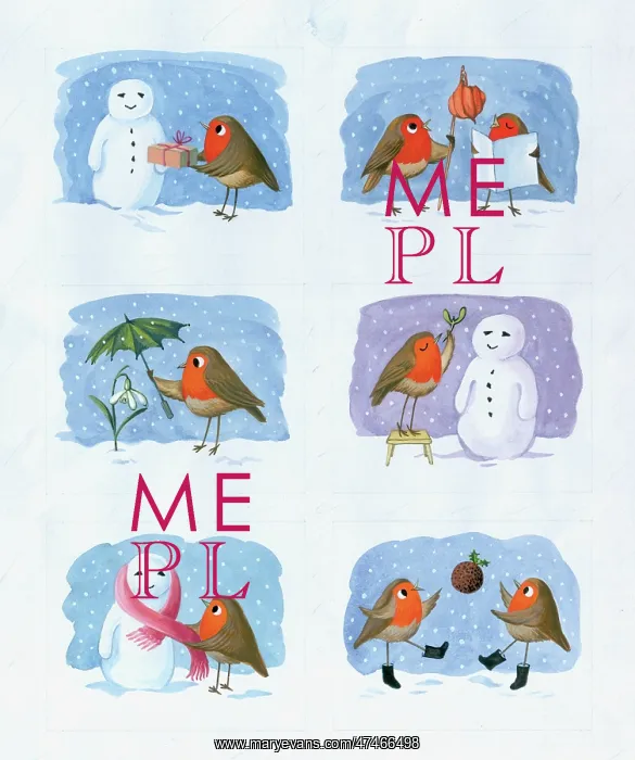 : Robins ? with snowman, carol singing etc : Robins ? with snowman, carol singing etc
