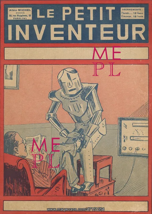 : Robot servant polishing shoes : Robot servant polishing shoes