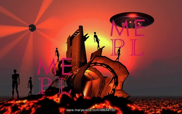 : Robotic androids searching out scrap materials : Robotic androids searching out scrap materials