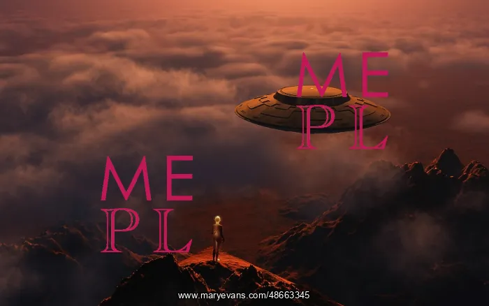 : A robotic cyborg standing on a mountain ledge : A robotic cyborg standing on a mountain ledge