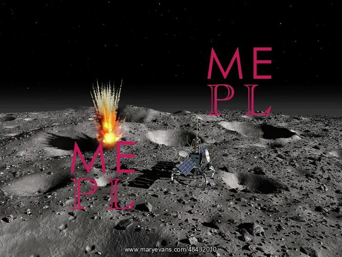 : A robotic probe drills into the surface of an asteroid as a : A robotic probe drills into the surface of an asteroid as a