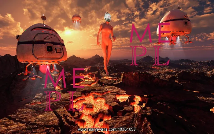 : Robots and other machines mining on a volcnaic planet : Robots and other machines mining on a volcnaic planet
