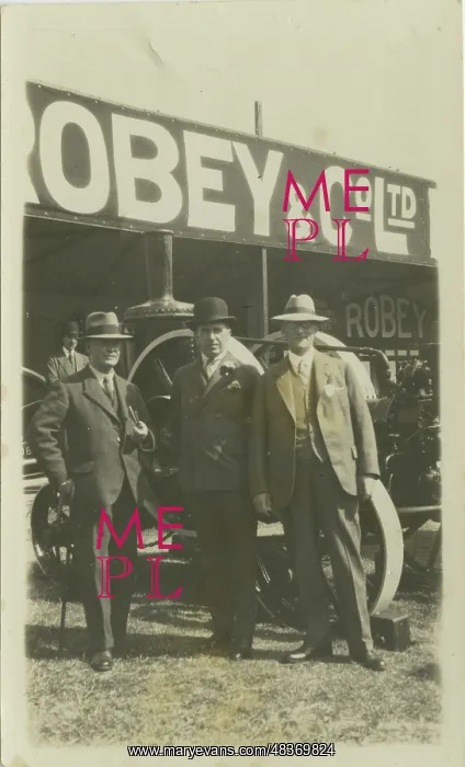 : Roby and Co Representatives with Traction Engine : Roby and Co Representatives with Traction Engine