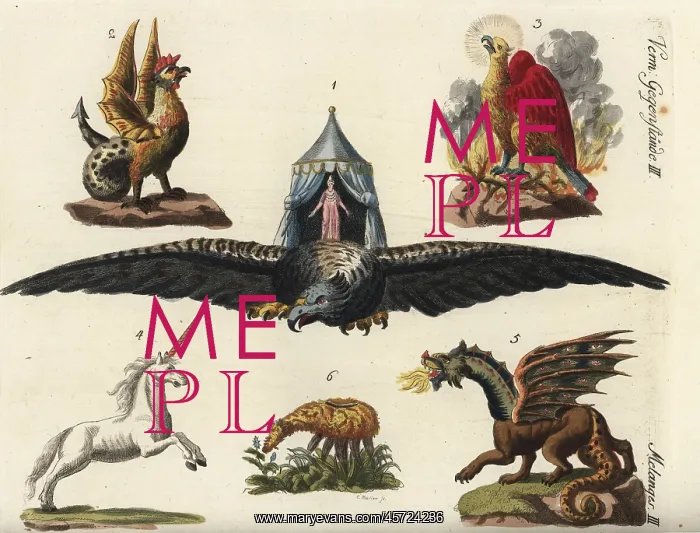 : Roc, basilisk, phoenix, unicorn, vegetable lamb, and dragon : Roc, basilisk, phoenix, unicorn, vegetable lamb, and dragon