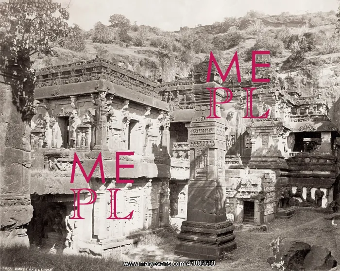  : Rock cut caves at Ellora, India