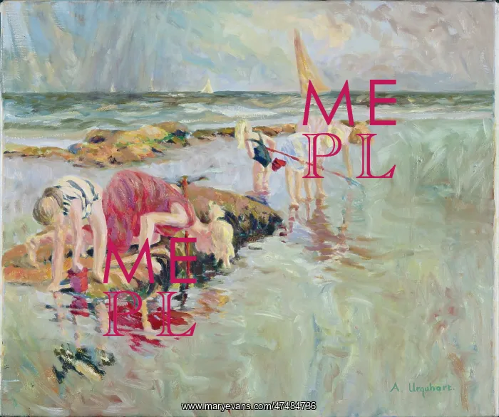 : Rock Pools ' four children at the seaside : Rock Pools ' four children at the seaside